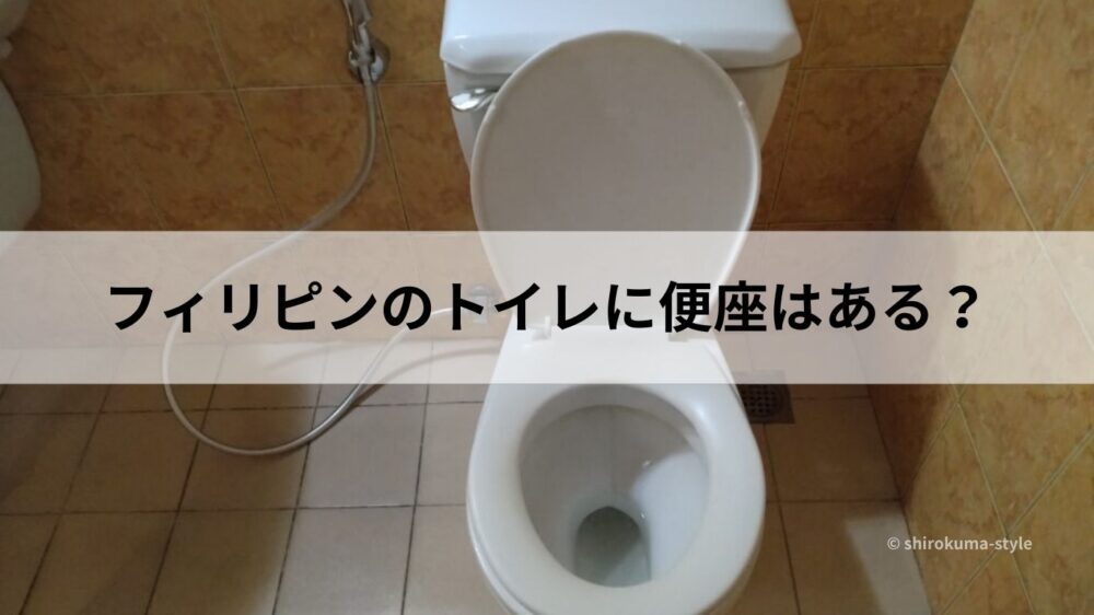 フィリピンのホテルのトイレ｜便座付き洋式トイレの様子