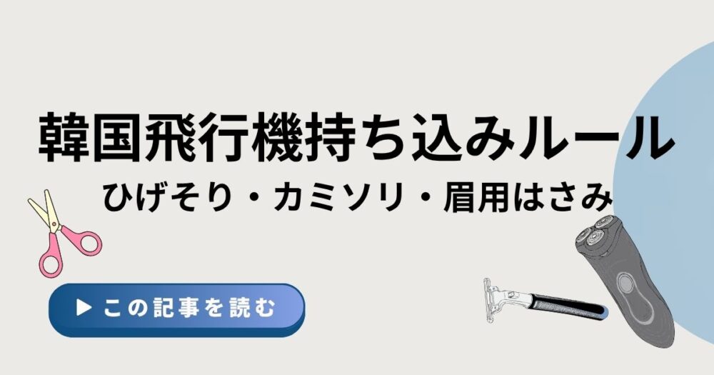 飛行機の持ち込みルールひげそり・カミソリ・眉用はさみののアイキャッチ